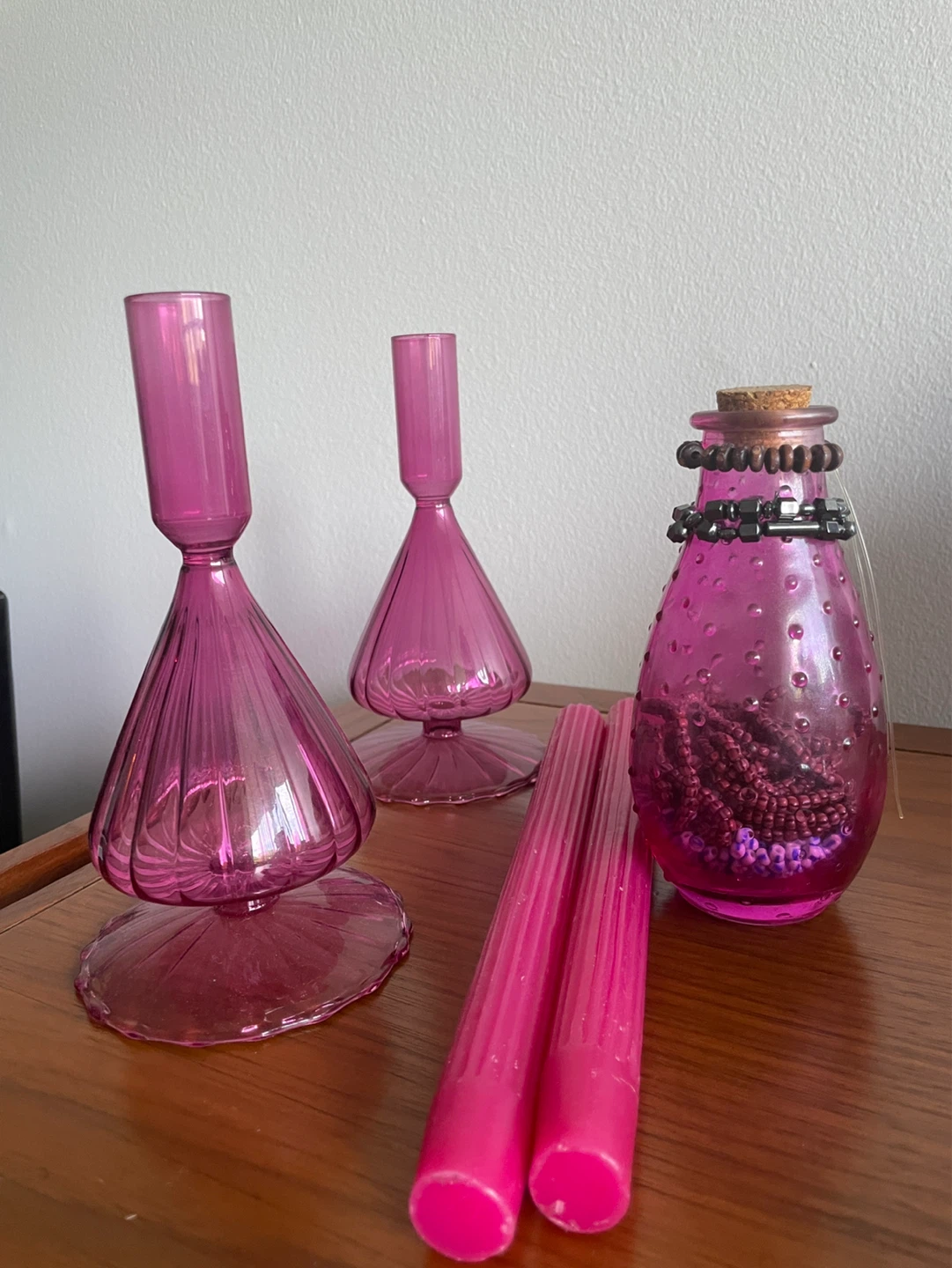 Glass Candle Holders & Candles - photo 2