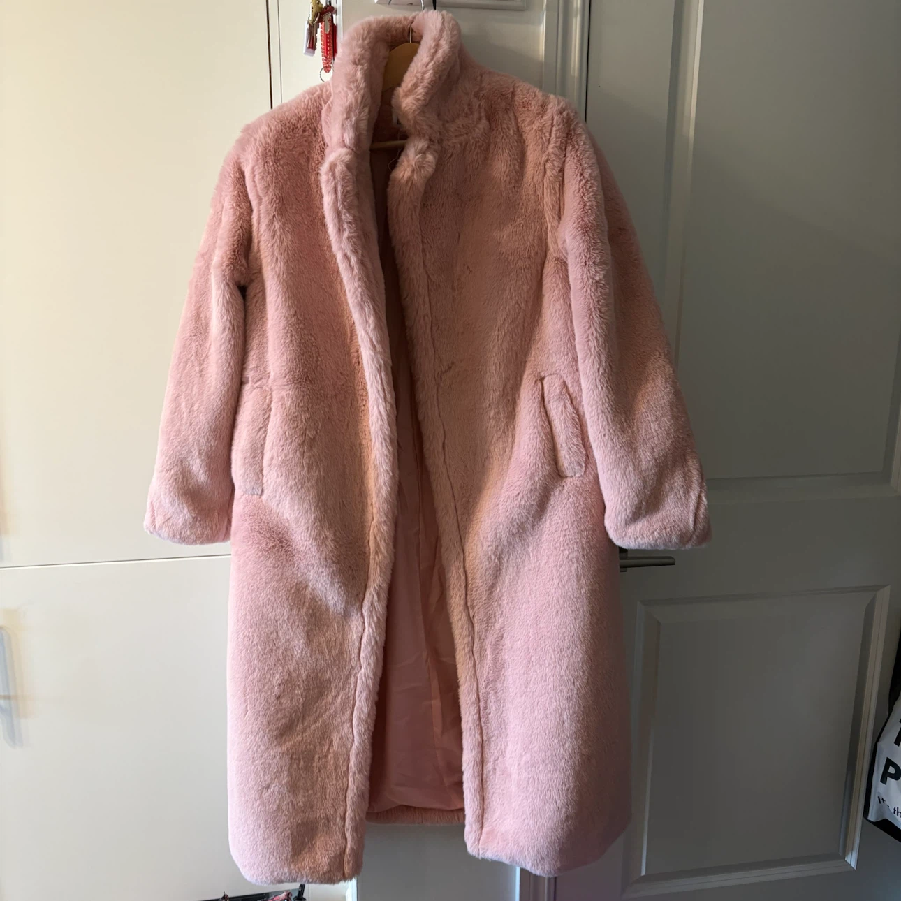 Hilary MacMillan Pink Faux Fur Coat