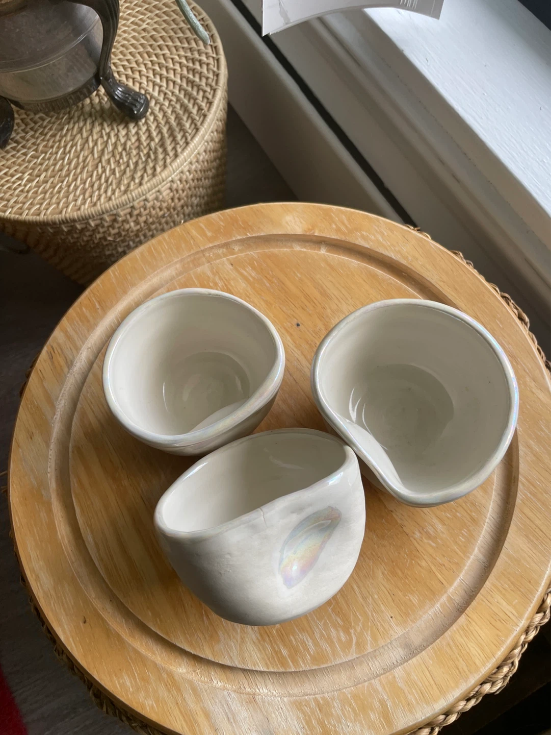 Set of 3 Handcrafted Ceramic Bowls
