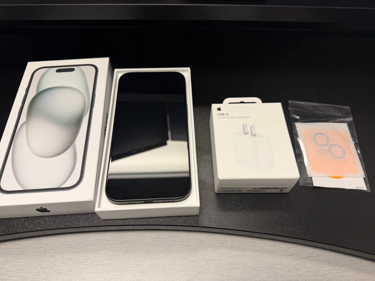 Apple iPhone 15 with new Apple charging block