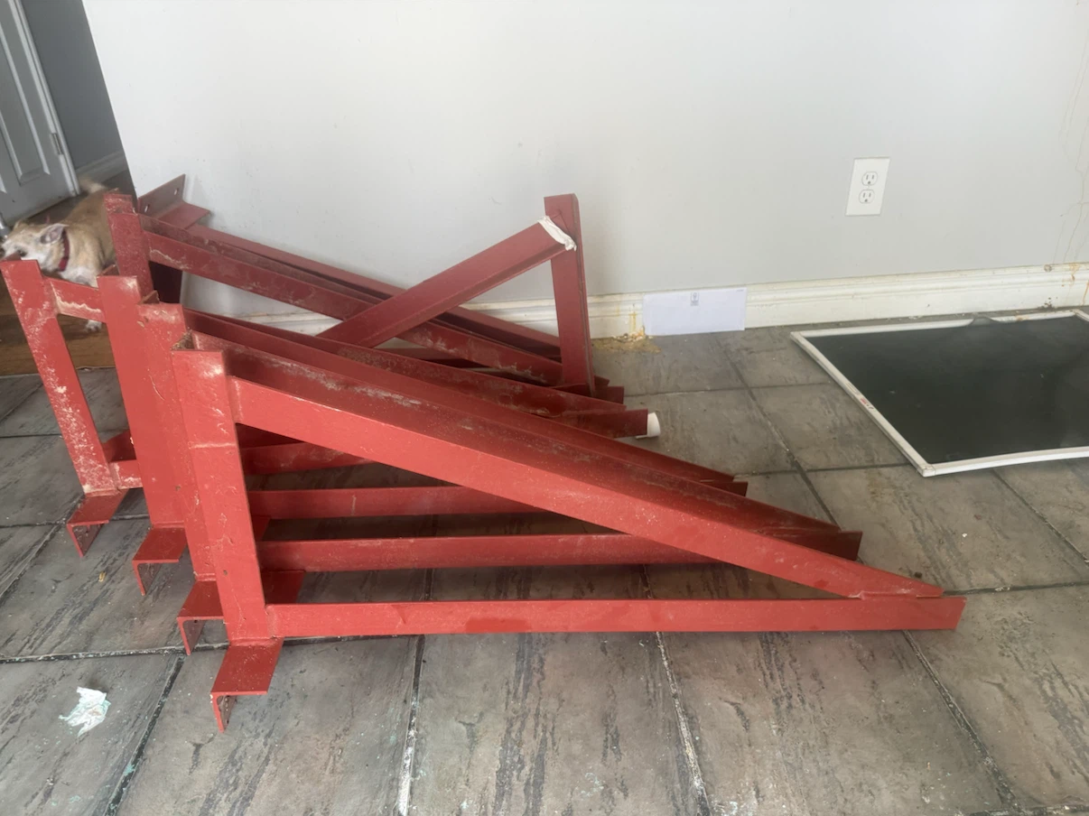 12 Heavy Duty Red Steel concrete  Brackets - photo 2