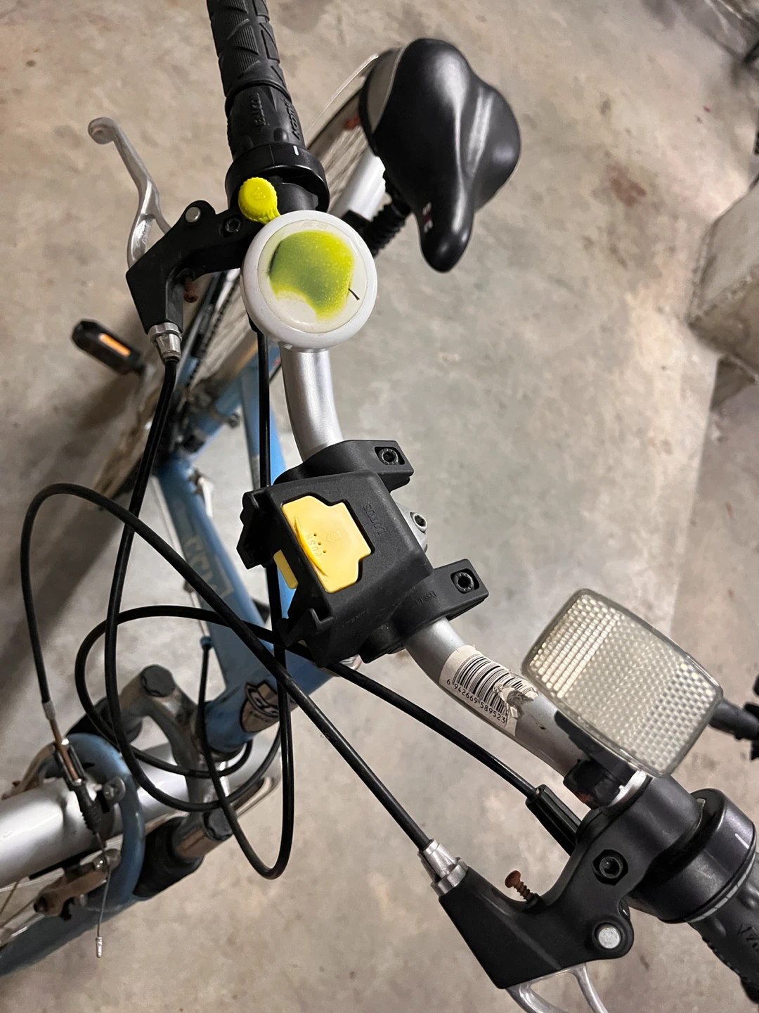 Comfort bike with helmet, basket, fenders and bell for $150