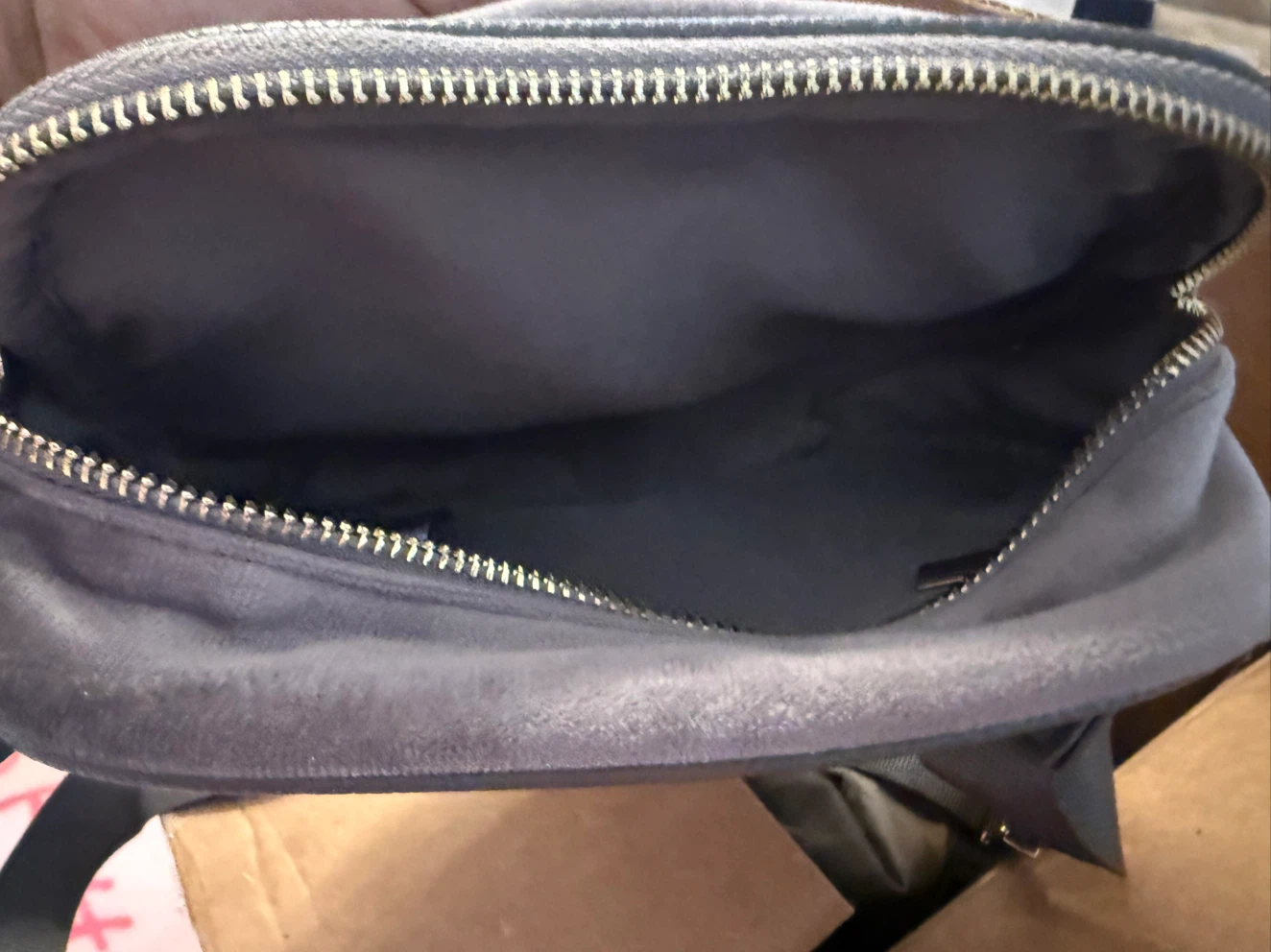 Grey Velvet Crossbody belt Bag - photo 3