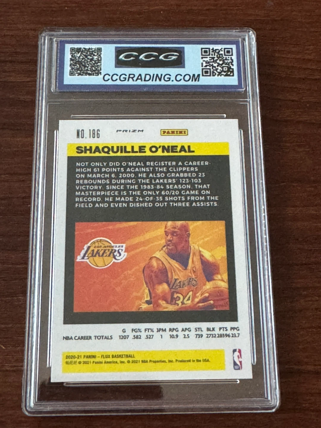 Shaquille O'Neal 2020-21 Panini Flux Prizm Card - photo 2