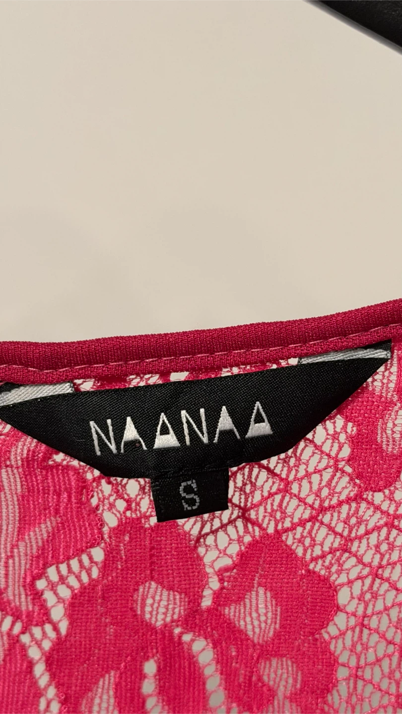 NAANAA Hot Pink Lace Long Sleeve Dress - photo 4