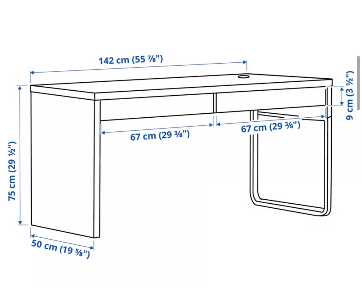 IKEA MICKE Desk – White | 142 x 50 cm - photo 3