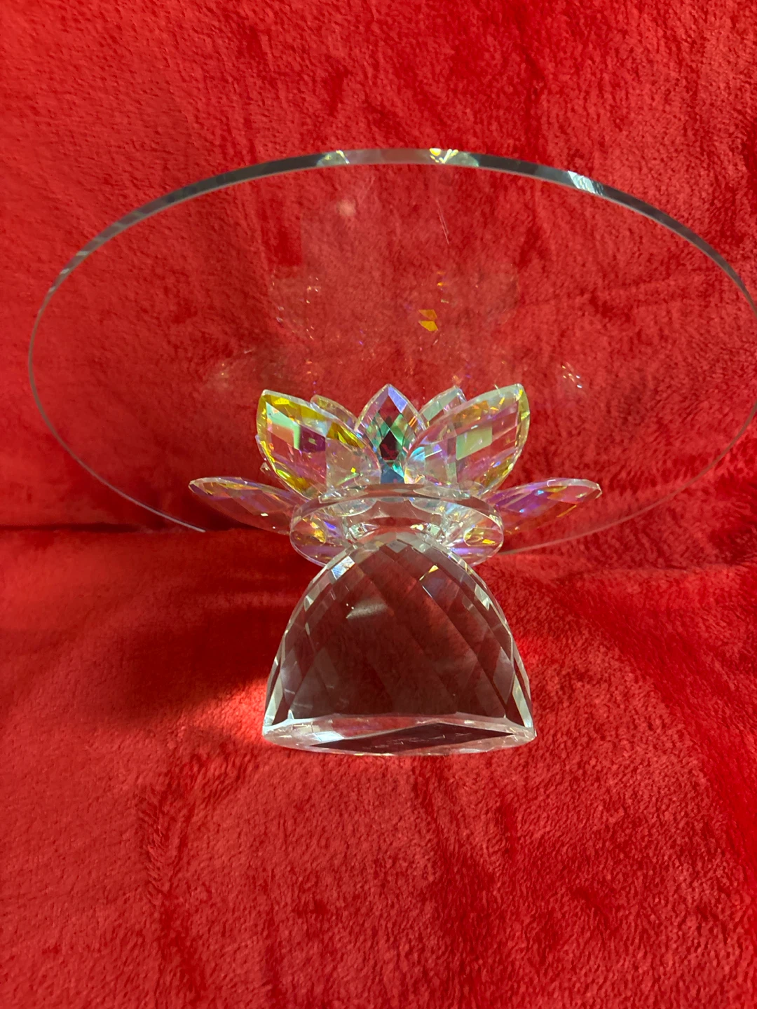 Tahari Home Crystal Lotus Flower Pedestal Tray - photo 3