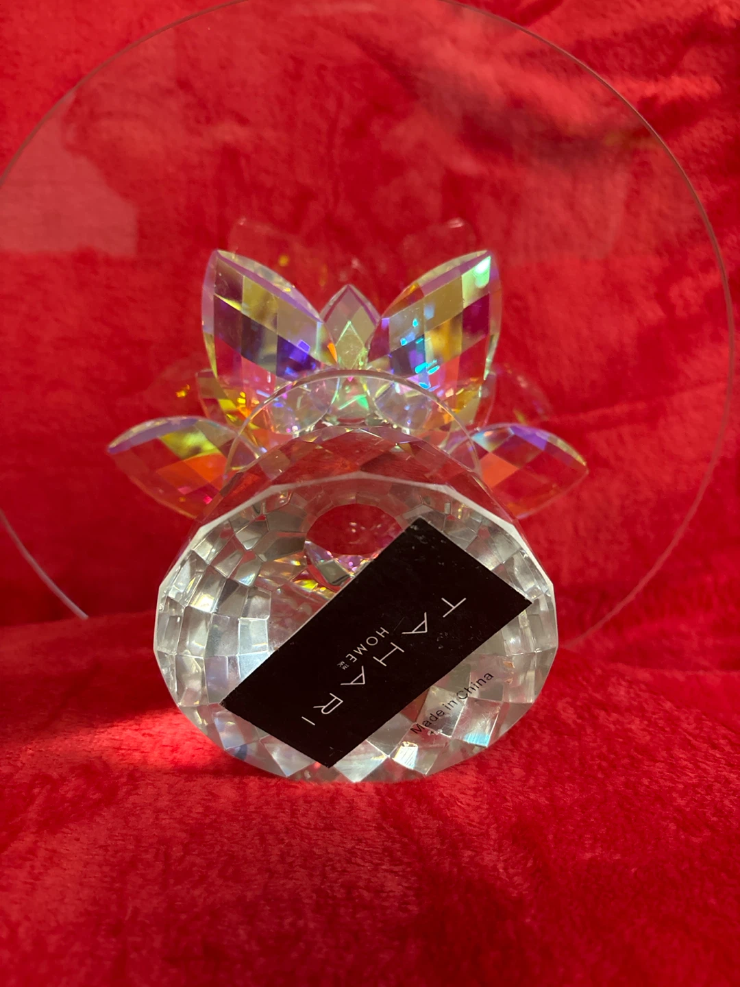 Tahari Home Crystal Lotus Flower Pedestal Tray - photo 4