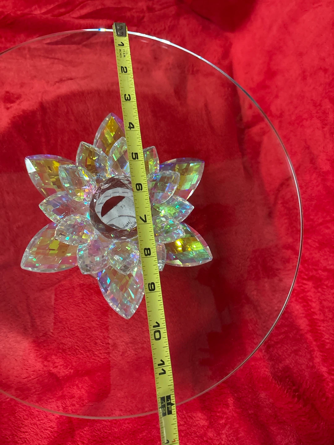 Tahari Home Crystal Lotus Flower Pedestal Tray - photo 5