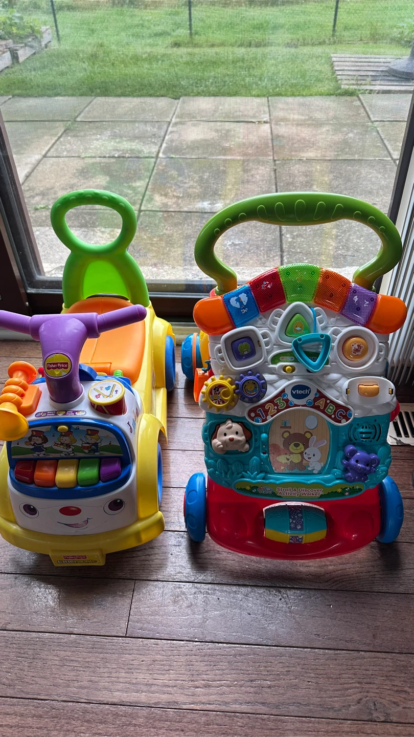 Fisher-Price and VTech baby activity toys