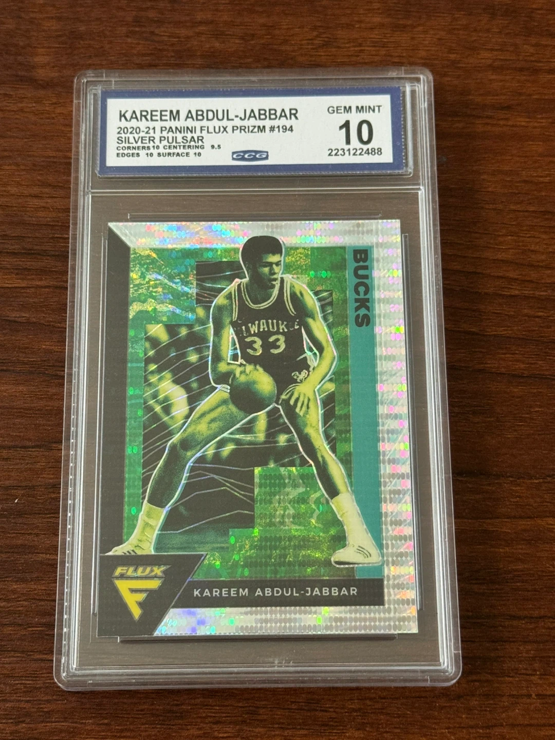 Kareem Abdul-Jabbar 2020-21 Panini Flux Silver Pulsar CCG 10