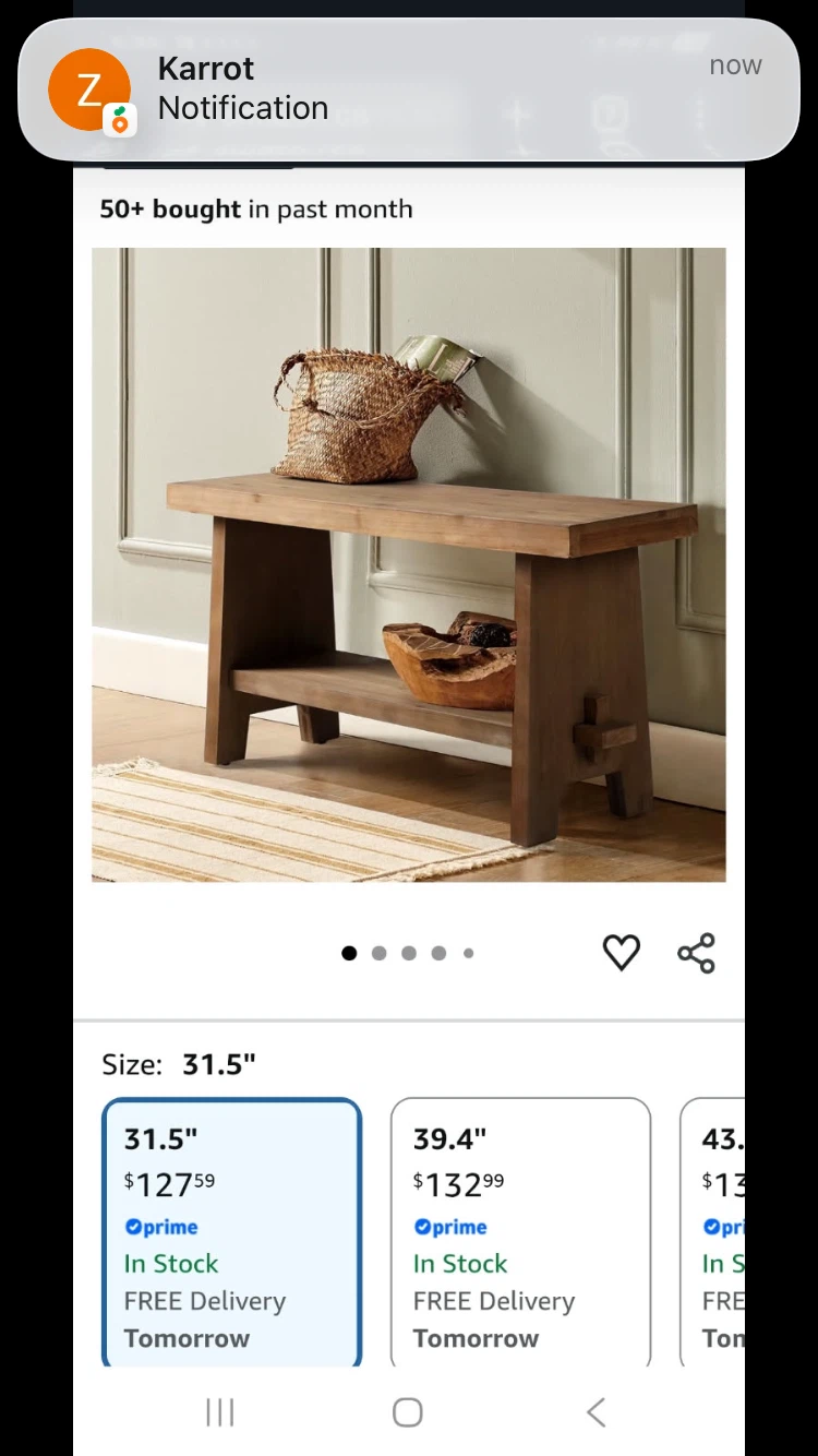 Wooden bench