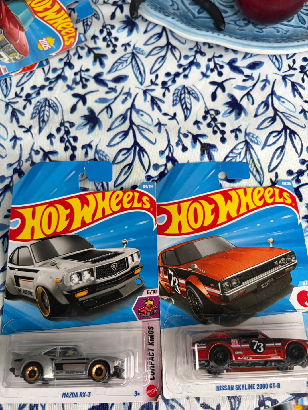 2 Hot Wheels Cars - Mazda RX-3 and Nissan Skyline 2000 GT-R