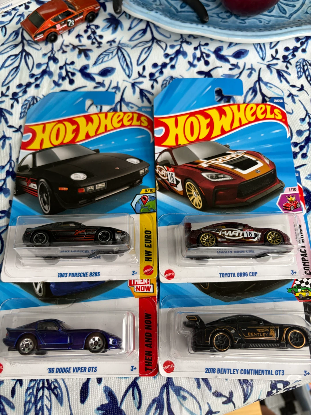 Set of 4 Hot Wheels Diecast Cars