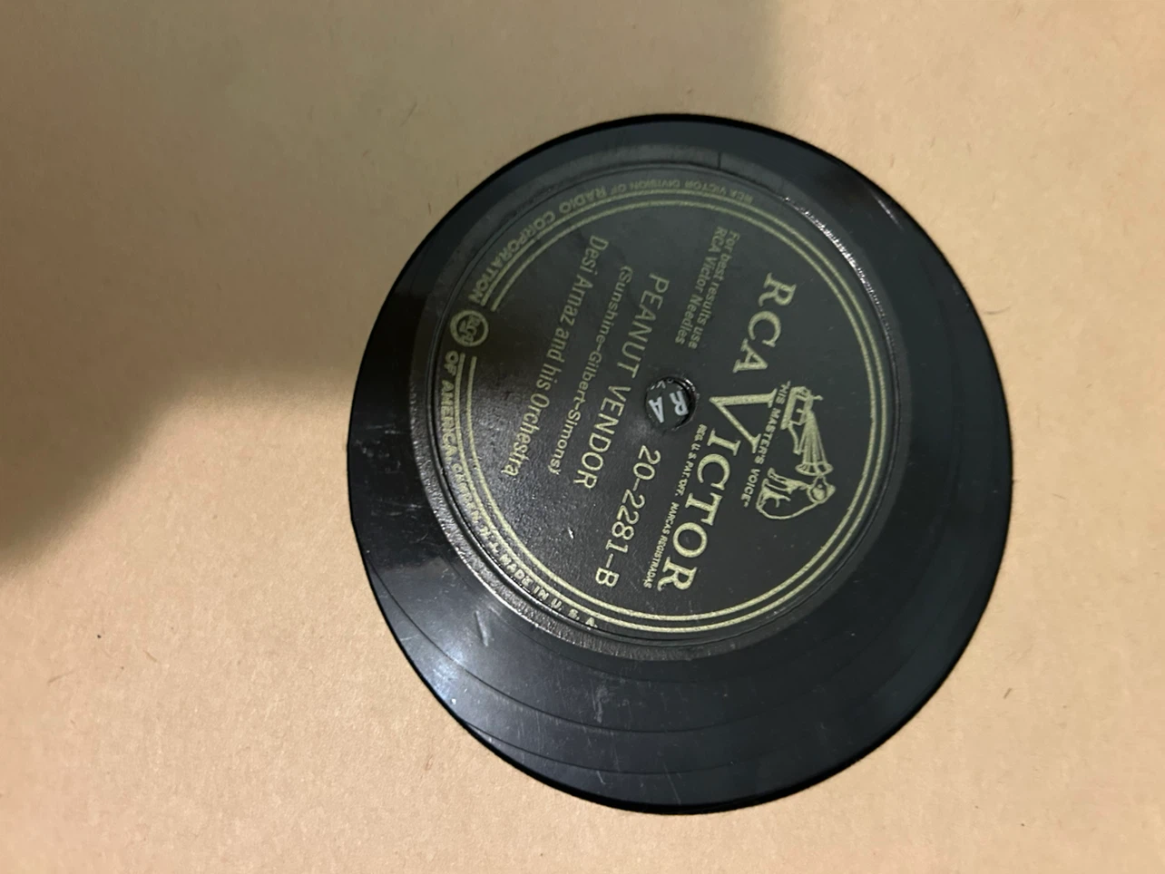 RCA Victor Peanut Vendor 78 RPM Record