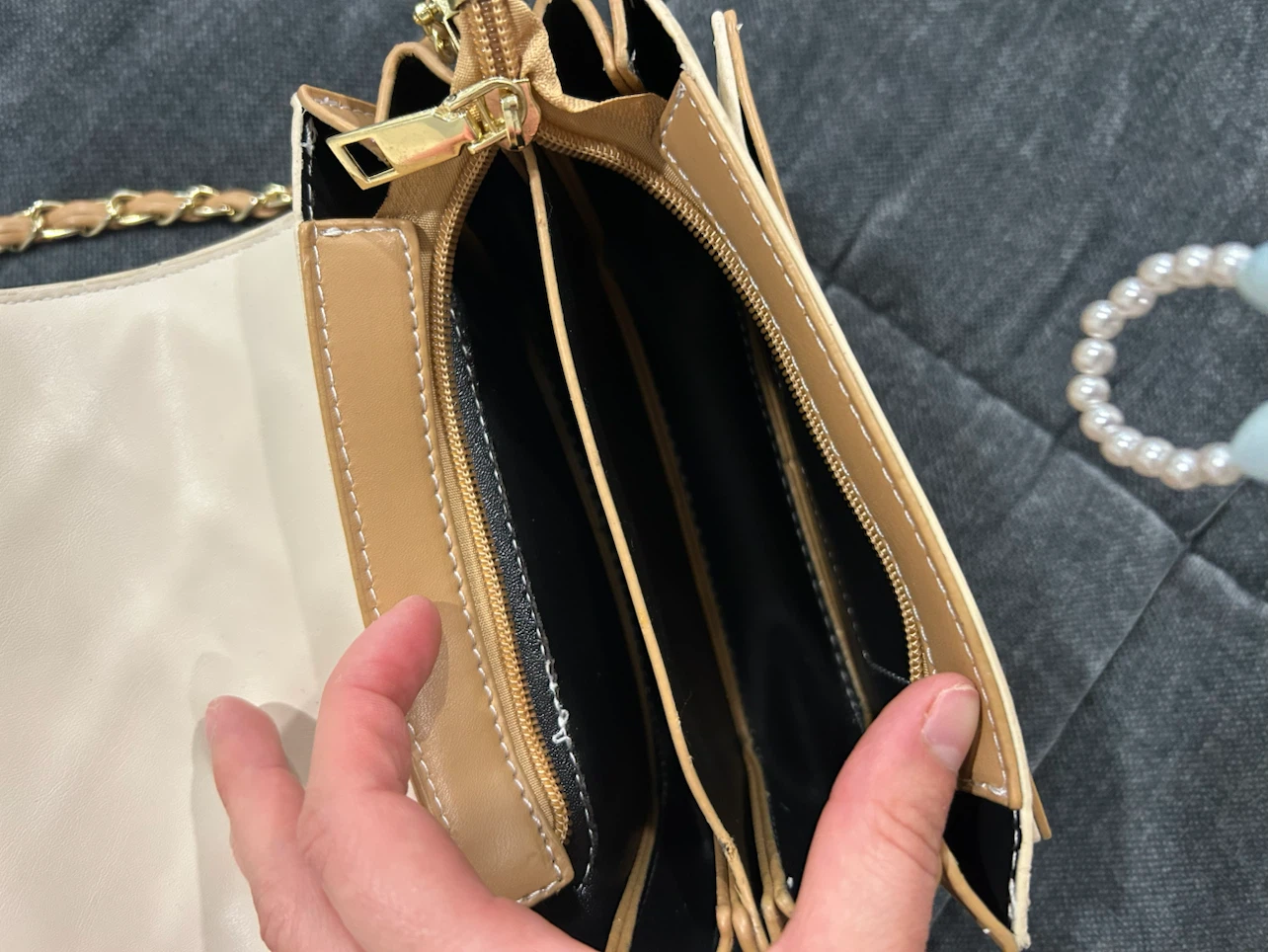 Two-Tone Quilted Crossbody Bag - photo 2