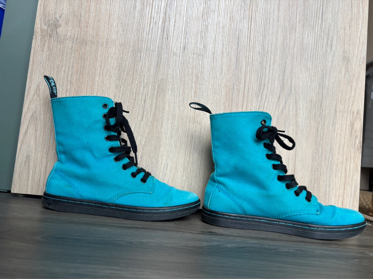 Dr martens cyan blue lace up boots - photo 2