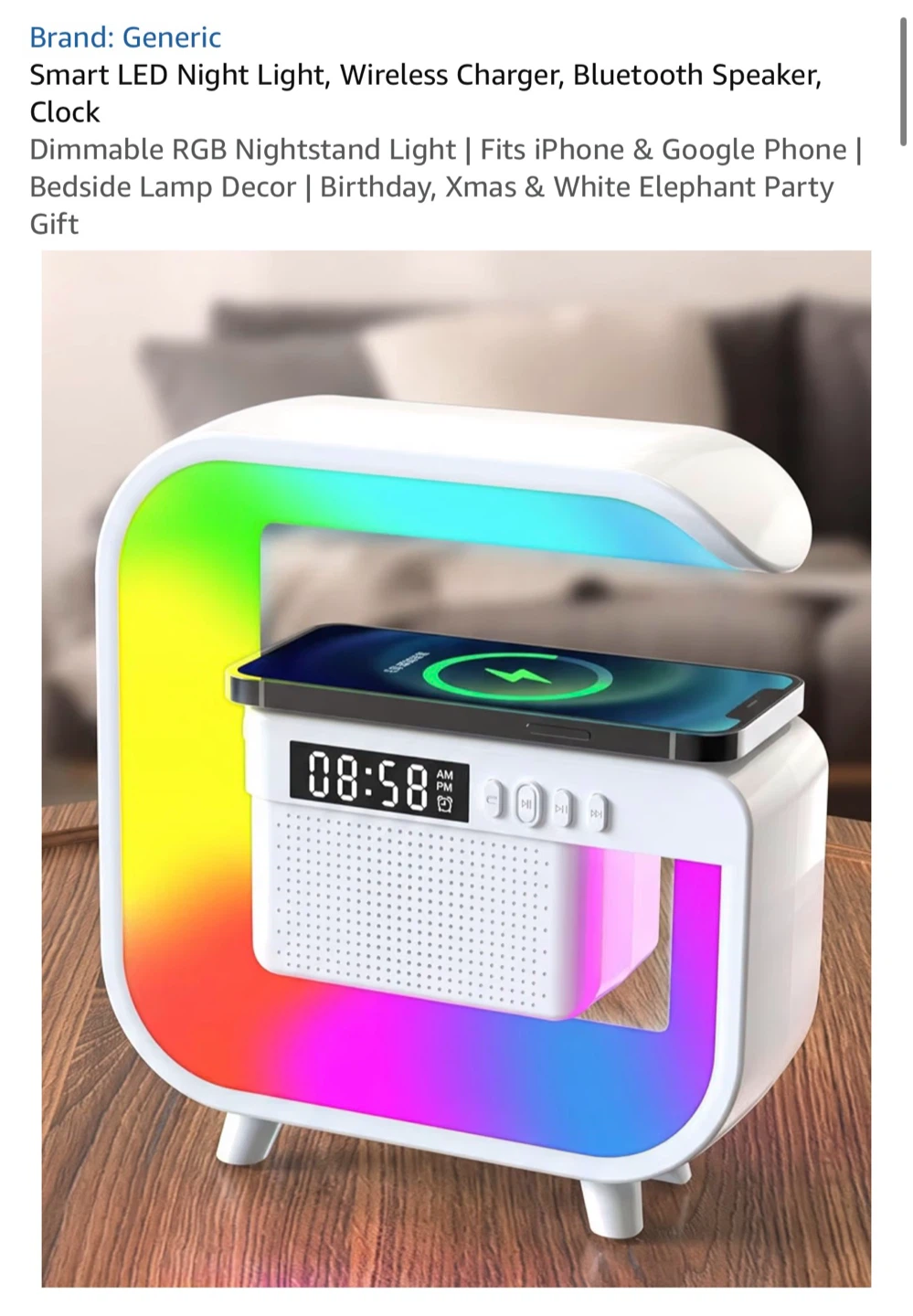 G3mini LED Wireless Charging Speaker and Alarm Clock - photo 3