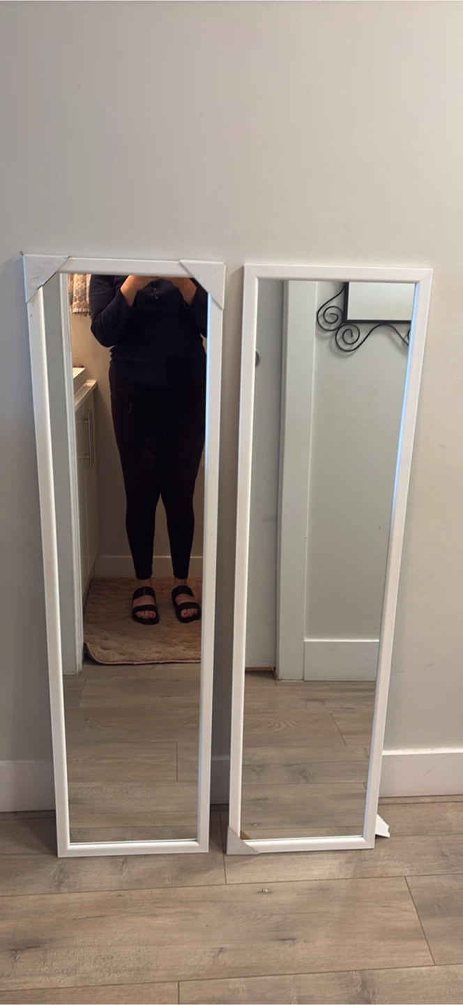 Two New White Full-Length Mirrors 49x13 inches - photo 3