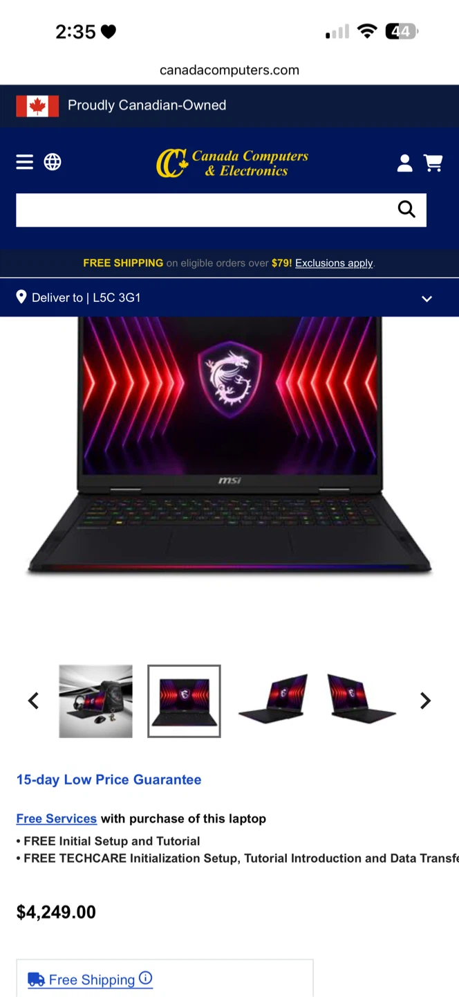 MSI Raider GE78 HX 14V Gaming Laptop