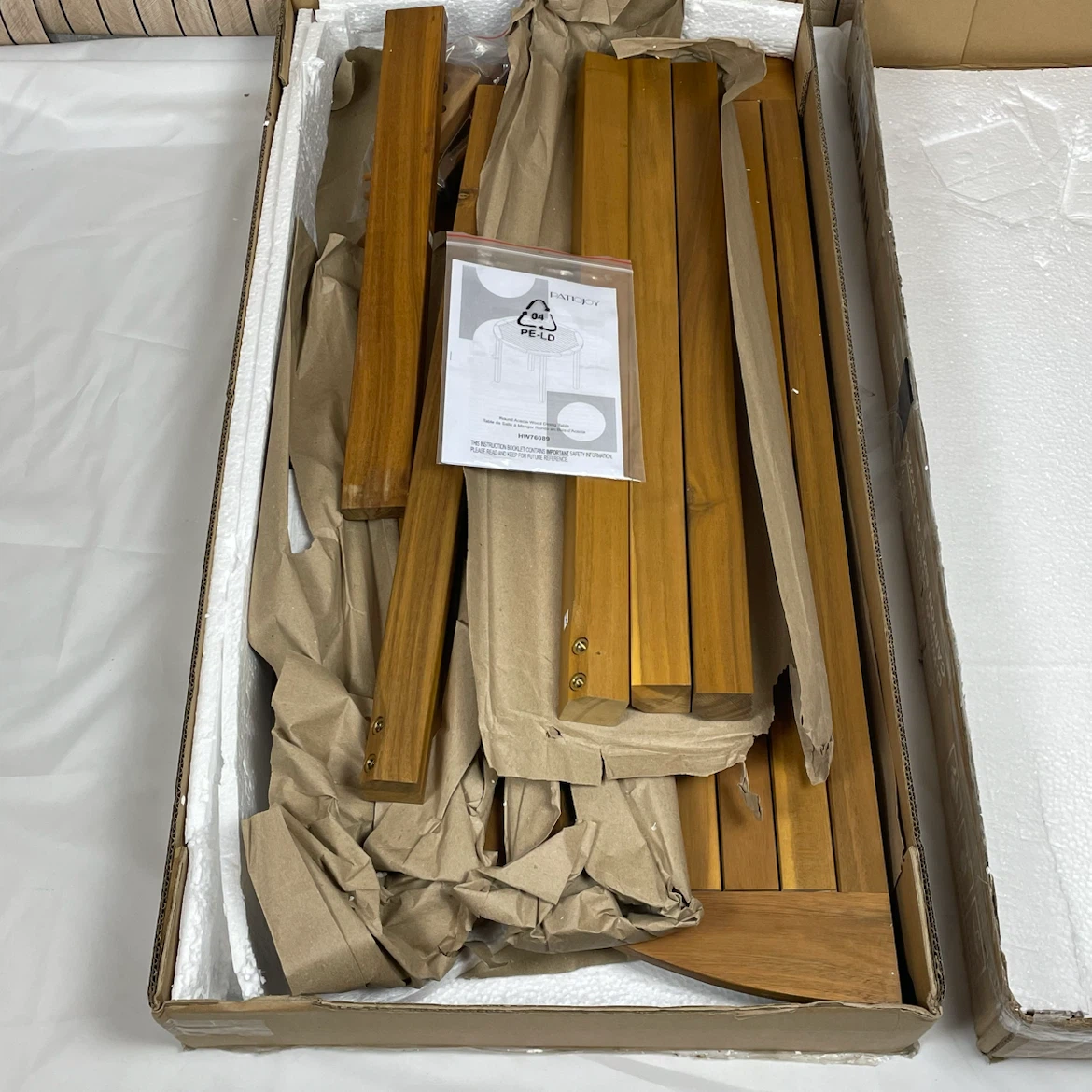 Costway Acacia Wood Round Patio Dining Table - Open Box - photo 3