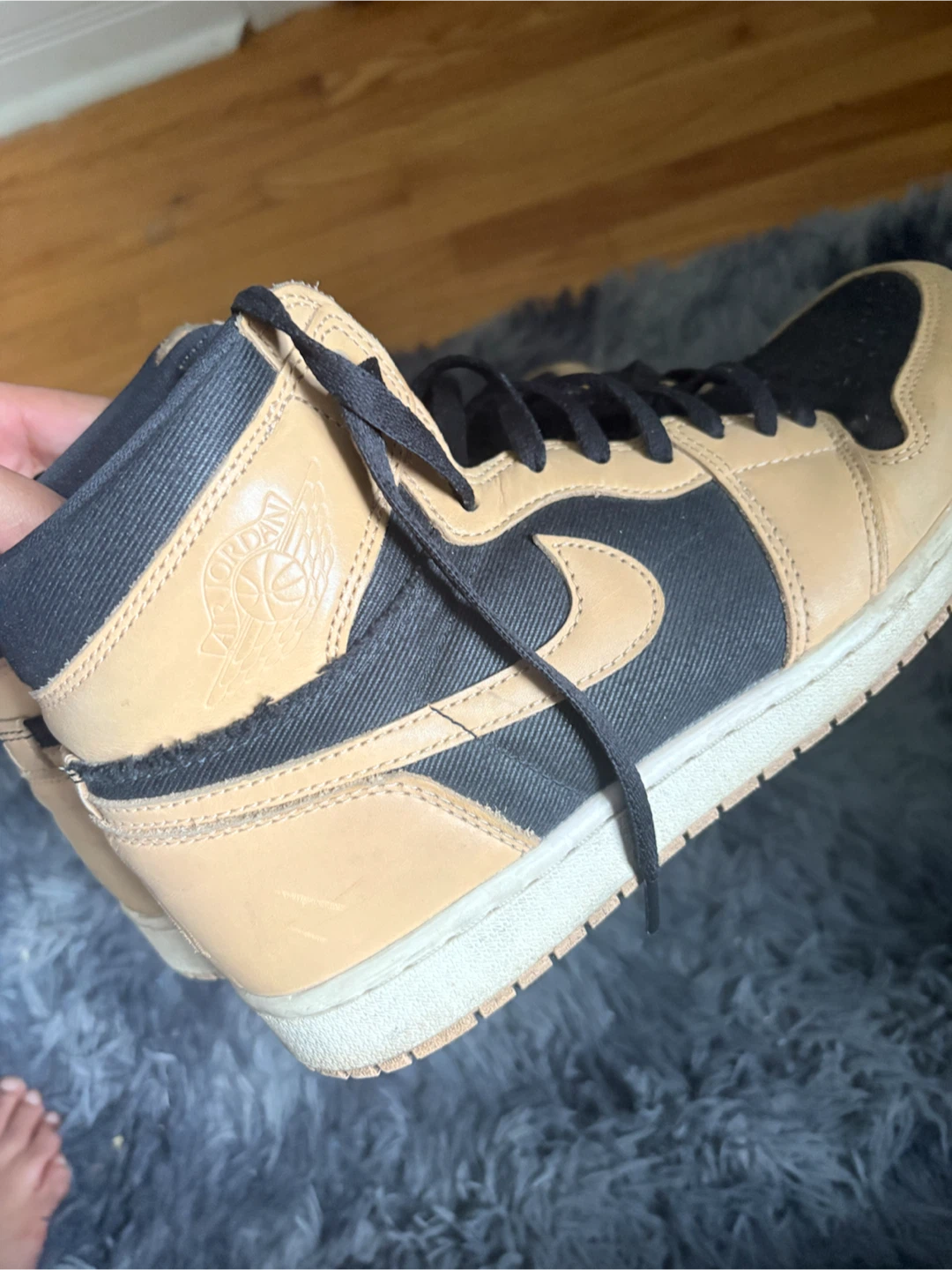 Nike Air Jordan 1 Retro High OG Black/Tan Shoes