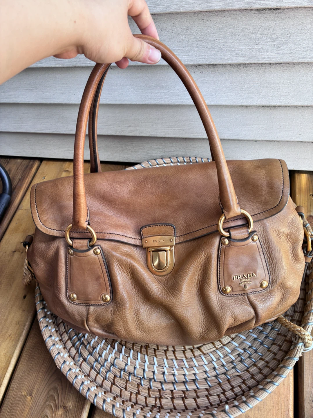 Authentic prada 2 way bag