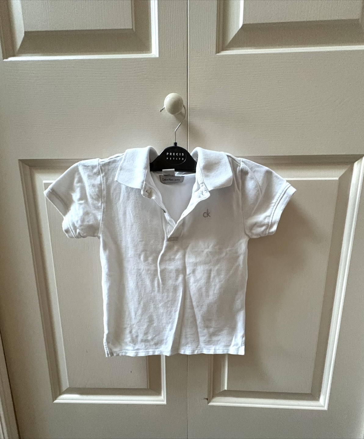 Calvin Klein Jeans White Polo Shirt Size 5