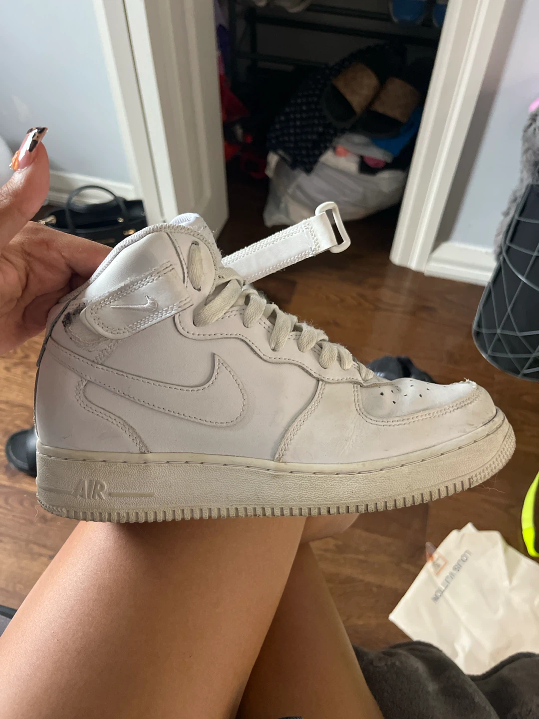 Nike Air Force 1 Mid White Size 7Y