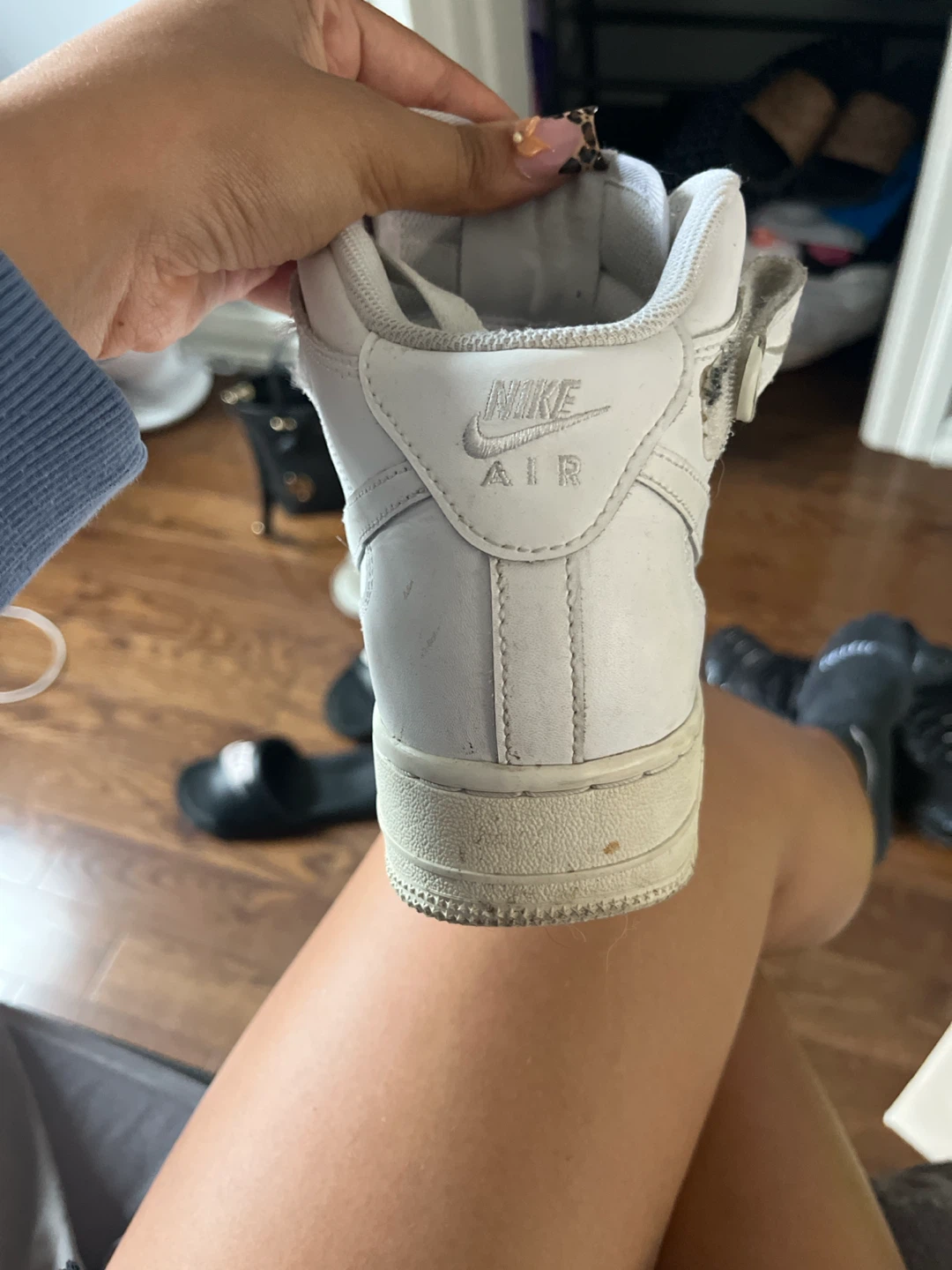 Nike Air Force 1 Mid White Size 7Y - photo 4