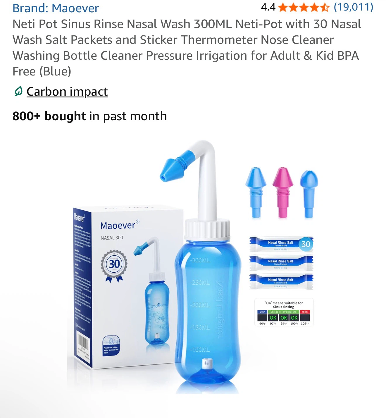 300ml Nasal Irrigation Bottle