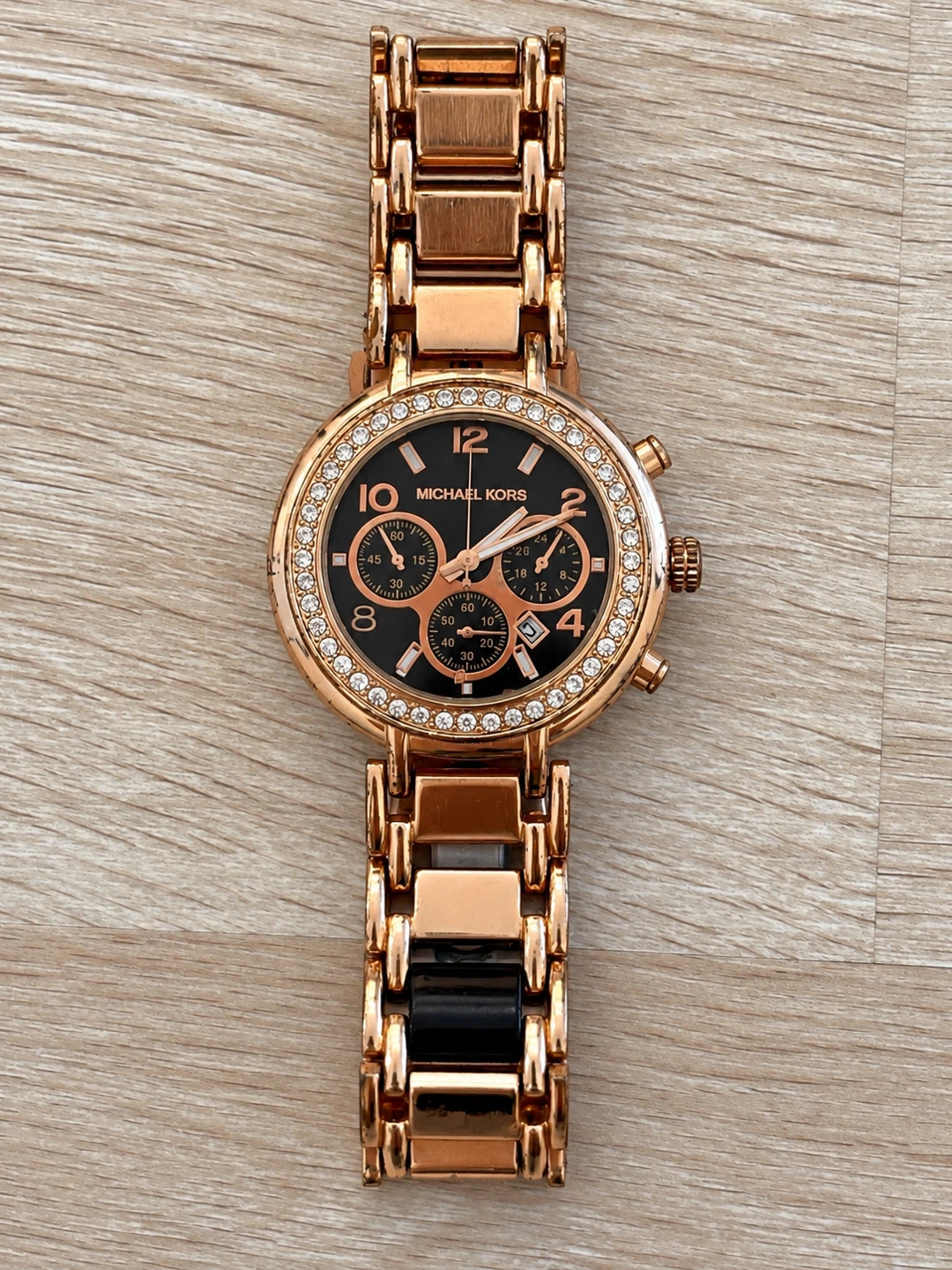 Michael Kors rose gold-tone chronograph watch