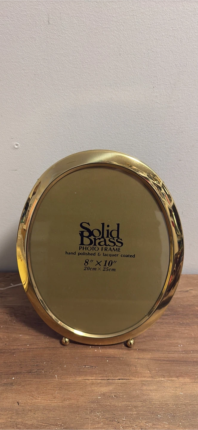 Solid Brass Oval Photo Frame 8x10 - photo 3