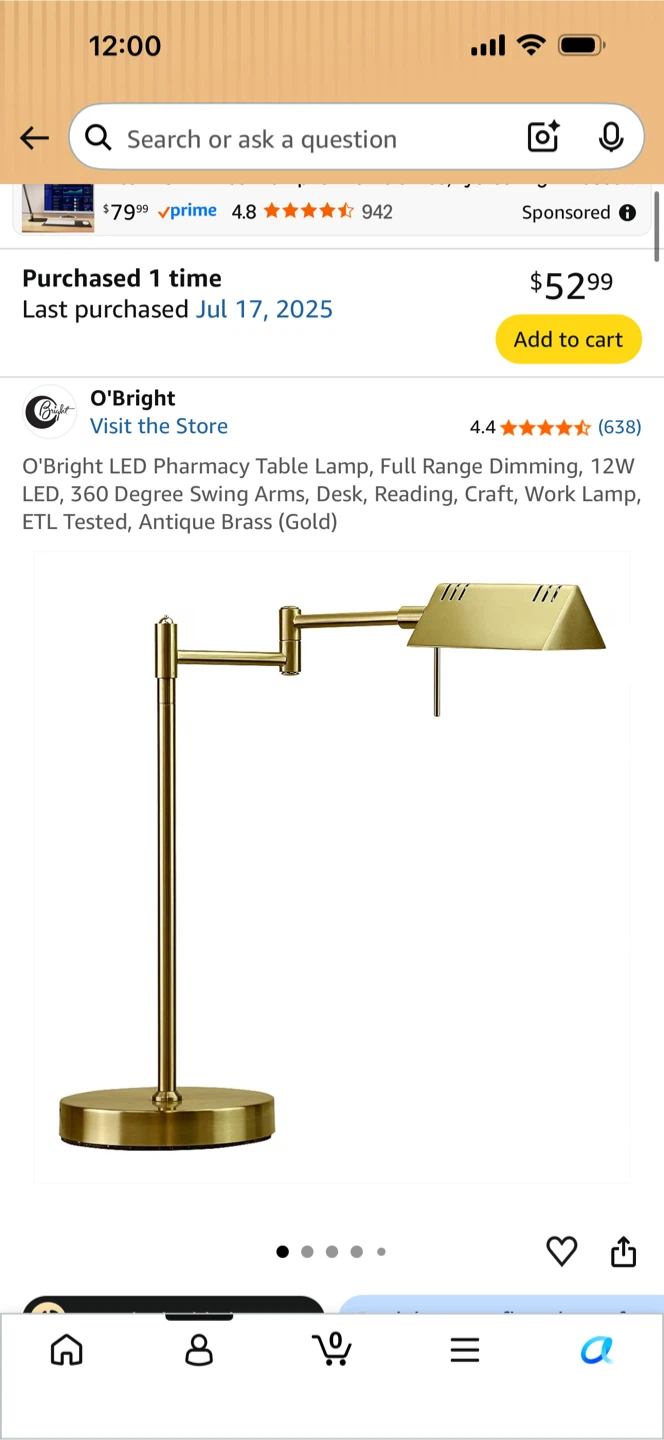 Gold Table Lamp - photo 3