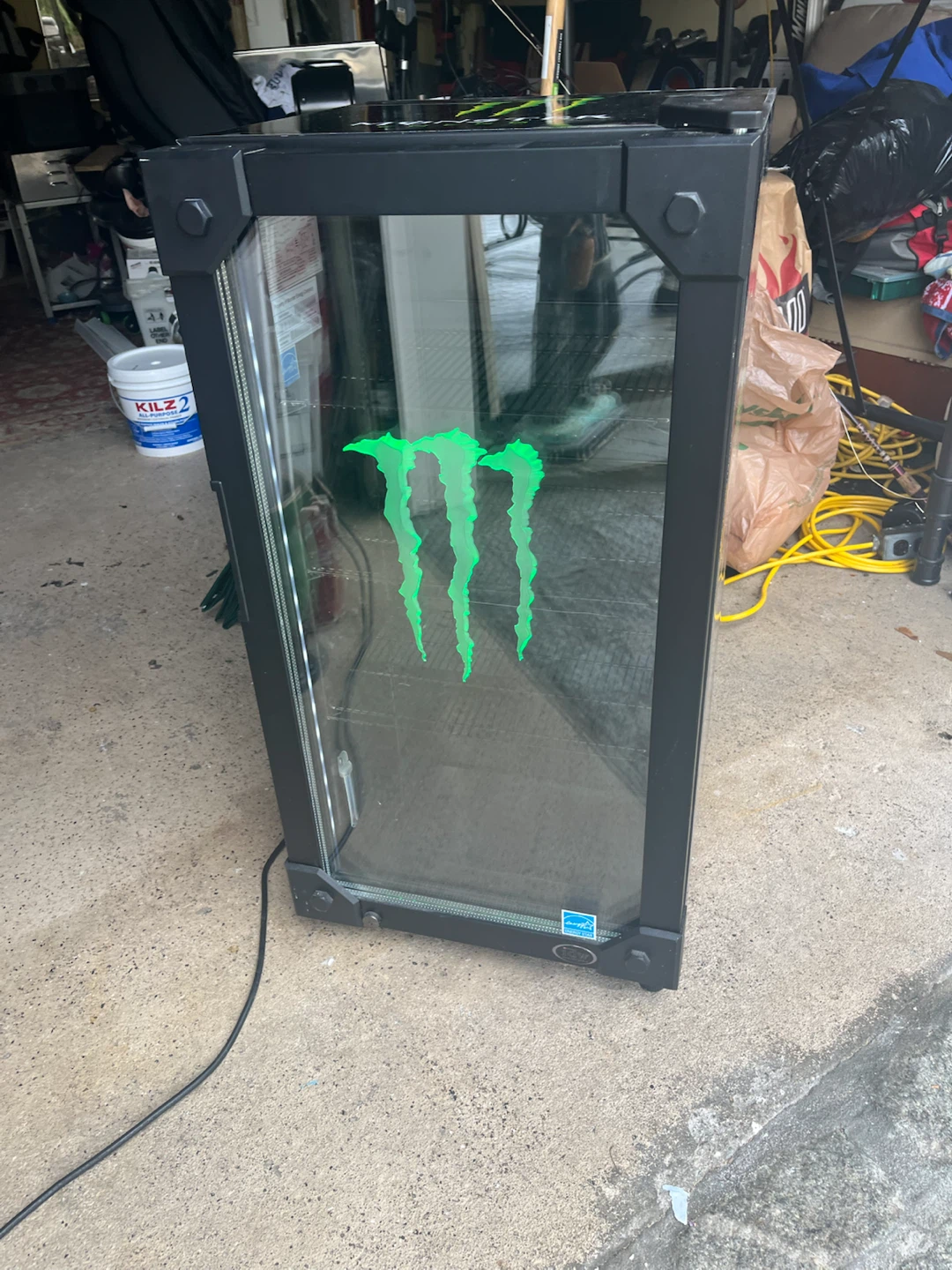 Monster Energy Glass Door Mini Fridge