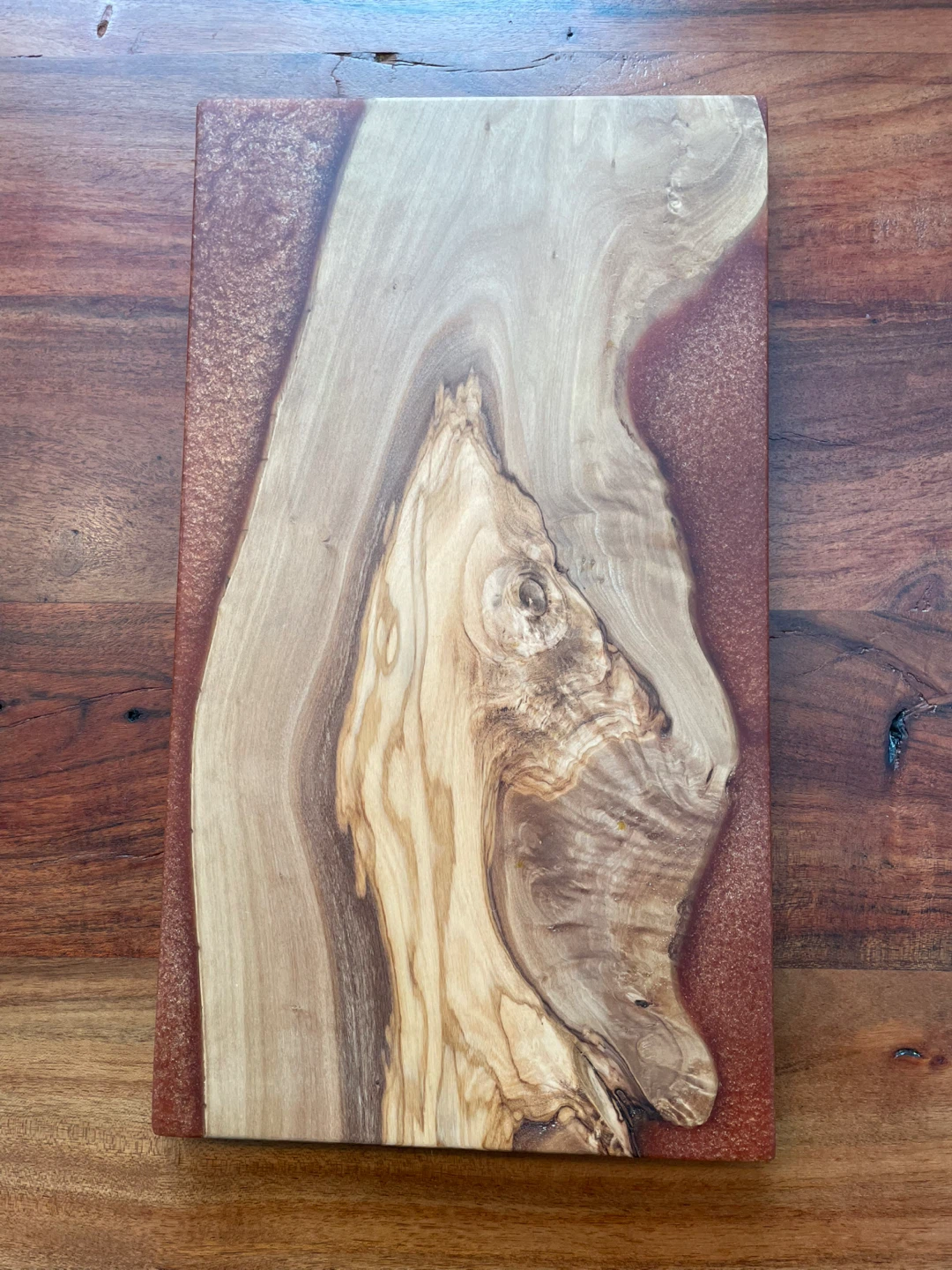 Live Edge Walnut Epoxy Serving Board