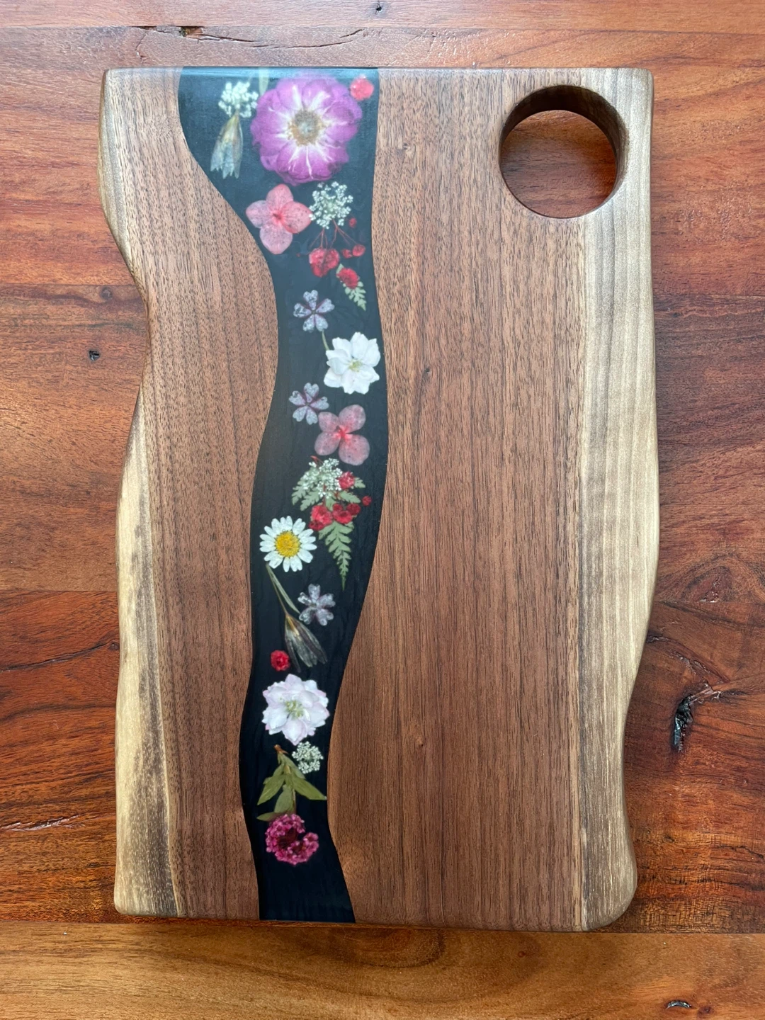 Live Edge Walnut Epoxy Serving Board - photo 3