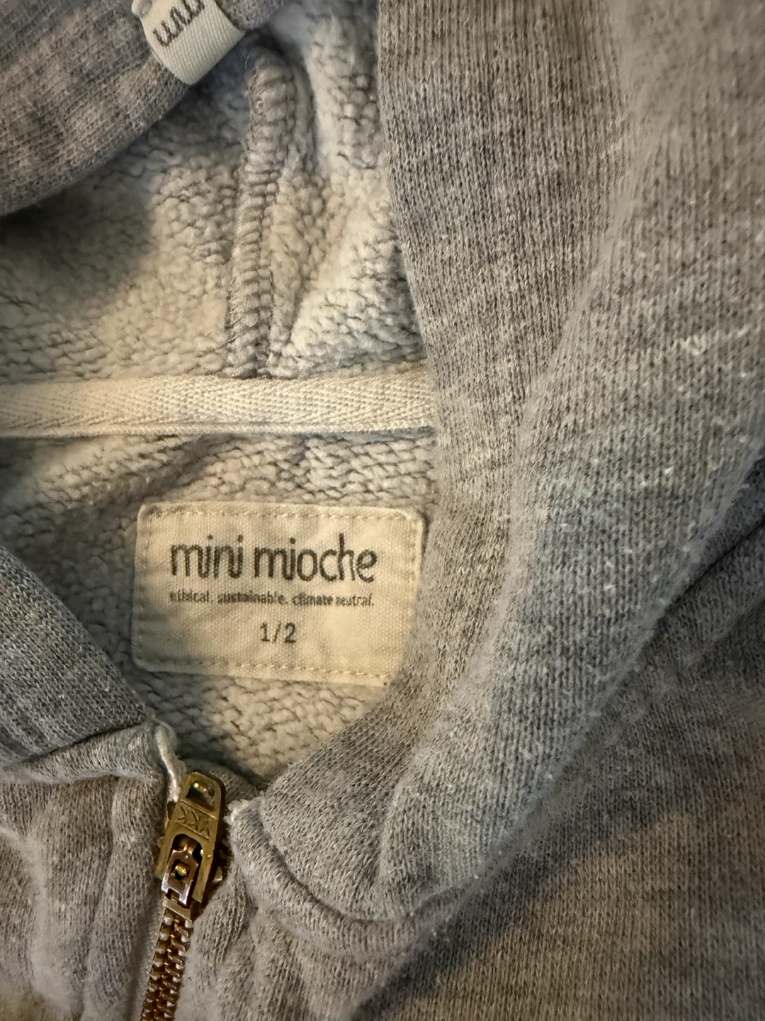 Mini Mioche Grey Zip Hoodie Romper 18-24 months - photo 2
