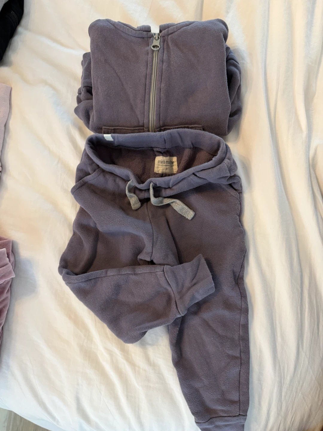 18-24 months mini mioche kids zip-up hoodie and jogger set - photo 2