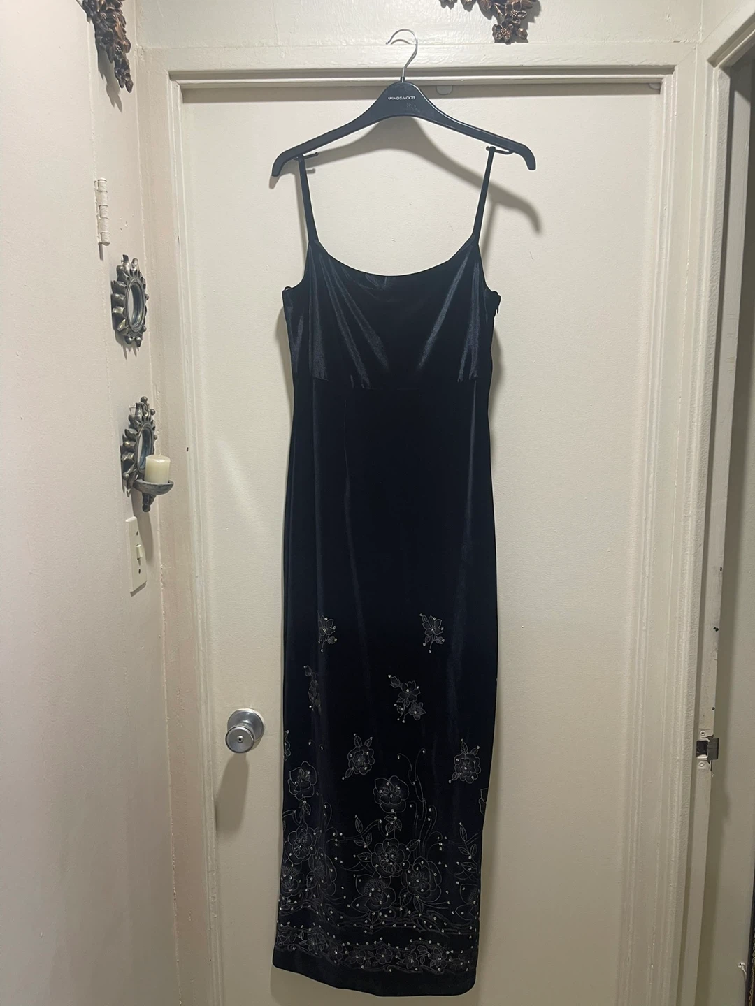 Black Velvet  Evening Dress