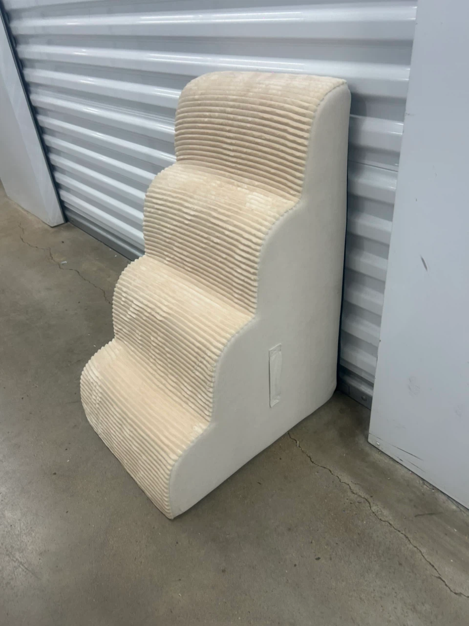 Cream Corduroy Pet Stairs