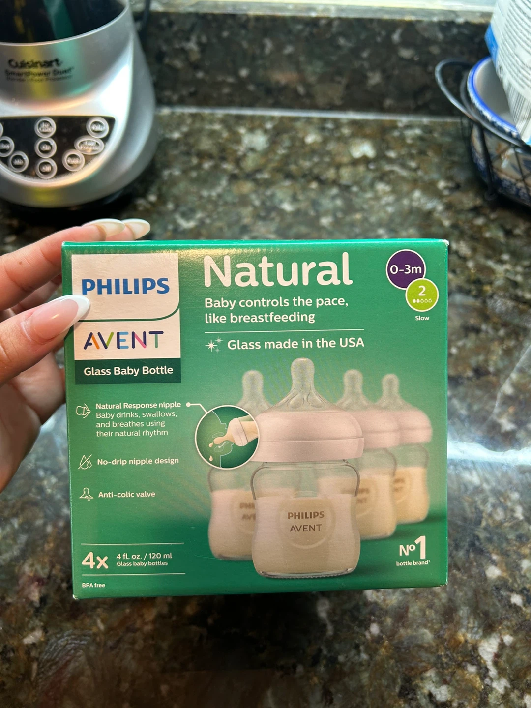 Philips Avent Natural Glass Baby Bottle 4-Pack