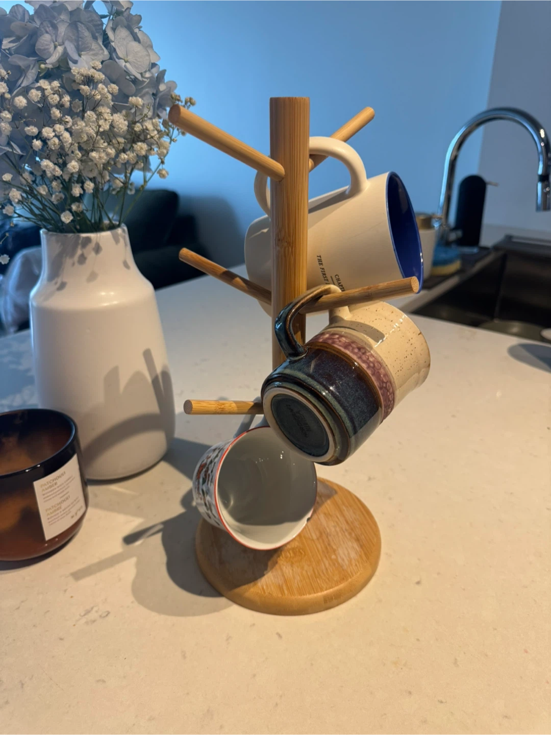 Bamboo Mug Tree Holder