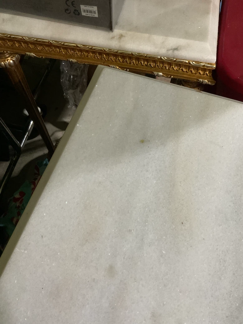 Vintage Gold and Marble Side Tables - photo 5