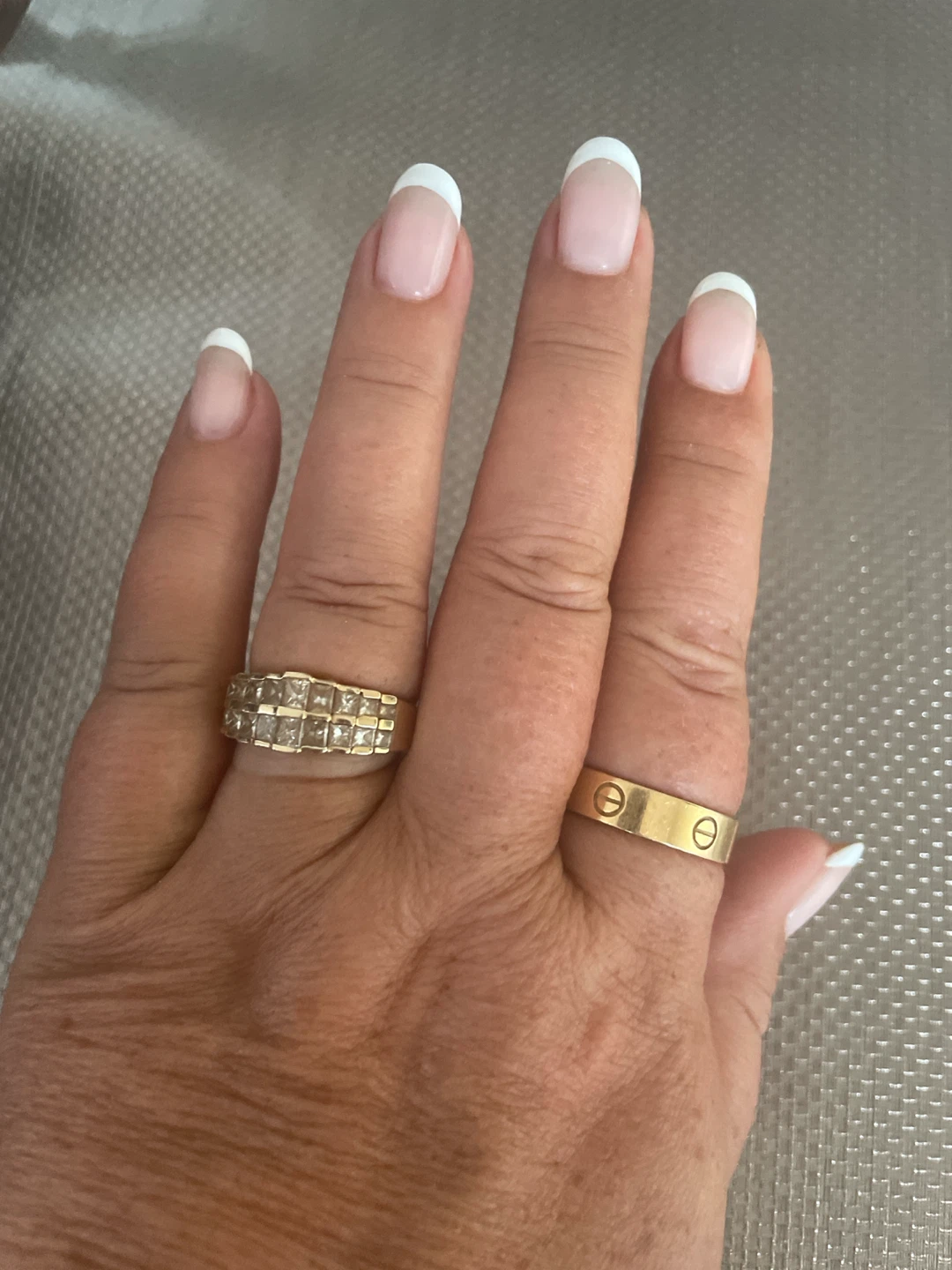 14K Gold Diamond Princess Cut Channel Ring