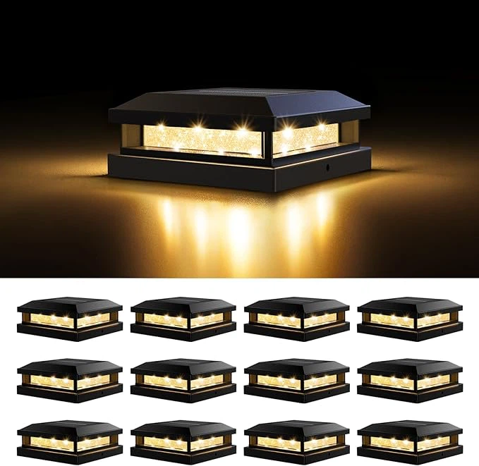 Brightever Solar Post Cap Lights (12 Pack)