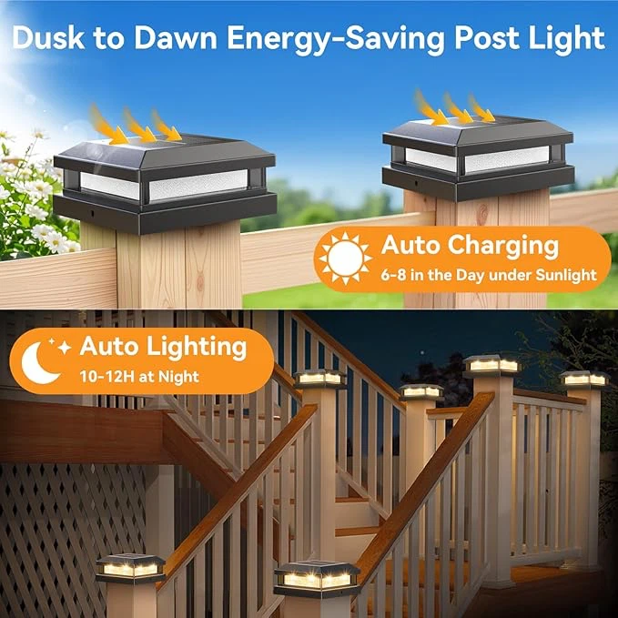 Brightever Solar Post Cap Lights (12 Pack) - photo 3