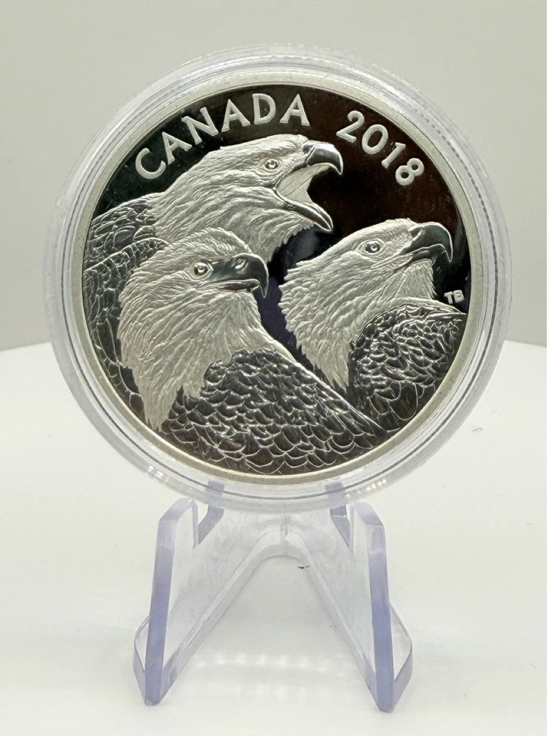 2018 $15 Magnificent Bald Eagles Fine Silver Coin - photo 3