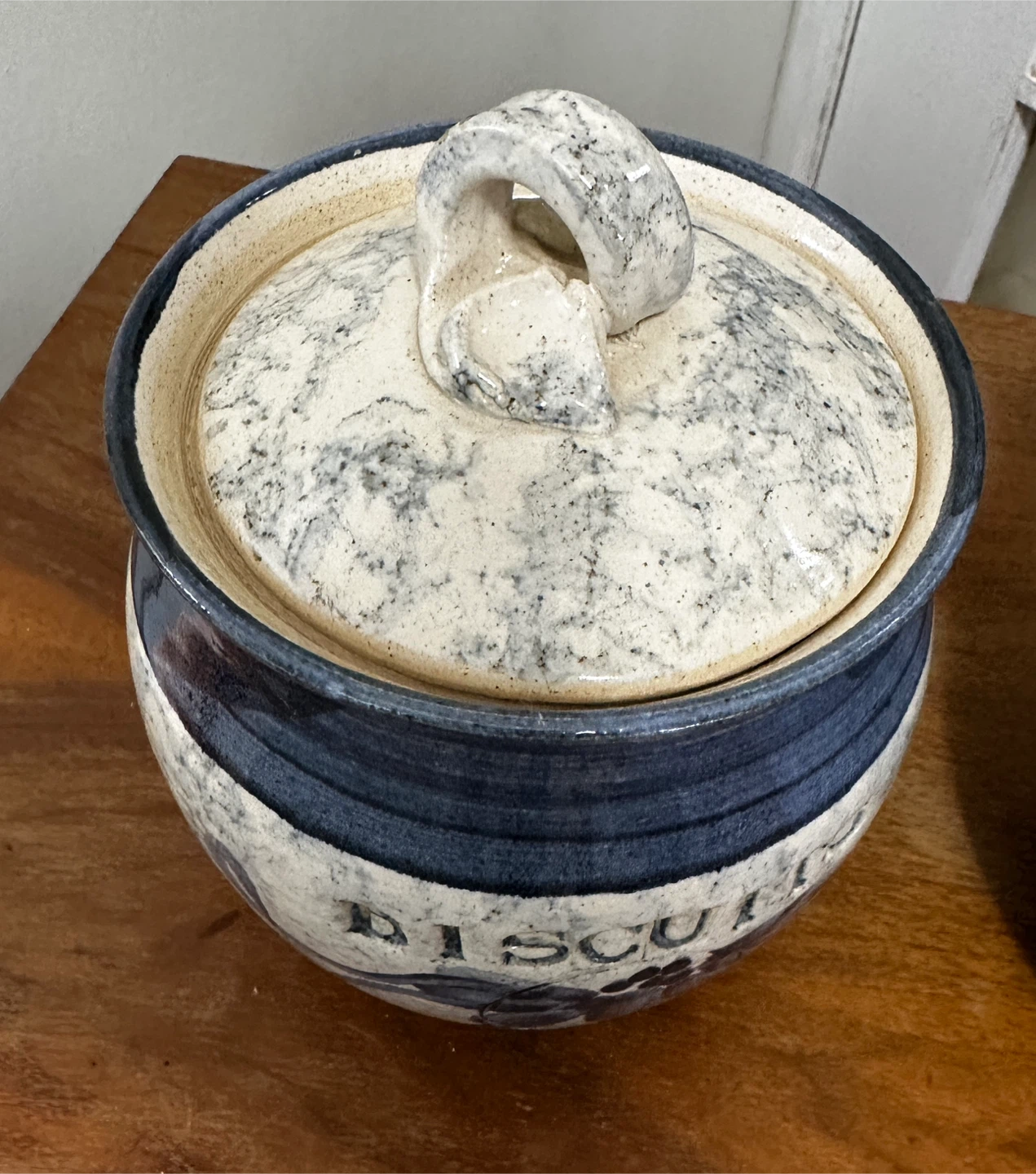Vintage Handmade Pottery (Sponge-ware) Canister… - photo 2