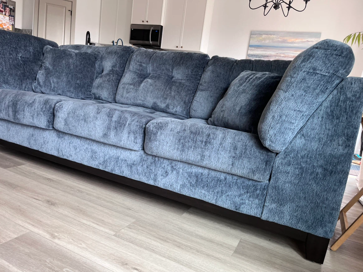Blue Three-Seater Sofa - photo 2